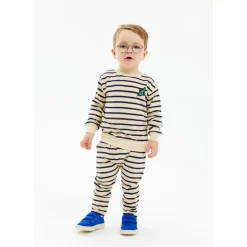 GOTS Nat Uni Byxor Mood Indigo Striped><noscript><img width=