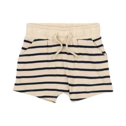 GOTS Nat Uni Shorts Mood Indigo Striped>The New Siblings Discount