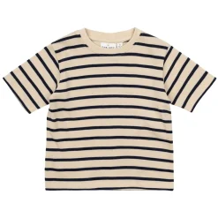 GOTS Nat Uni Tee Mood Indigo Striped>The New Siblings New