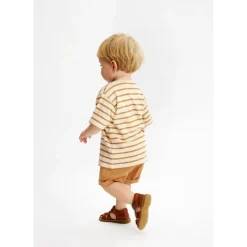 GOTS Nat Uni Top Indian Tan Striped>The New Siblings Outlet