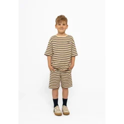GOTS Nero Tee Mood Indigo Striped>The New Online