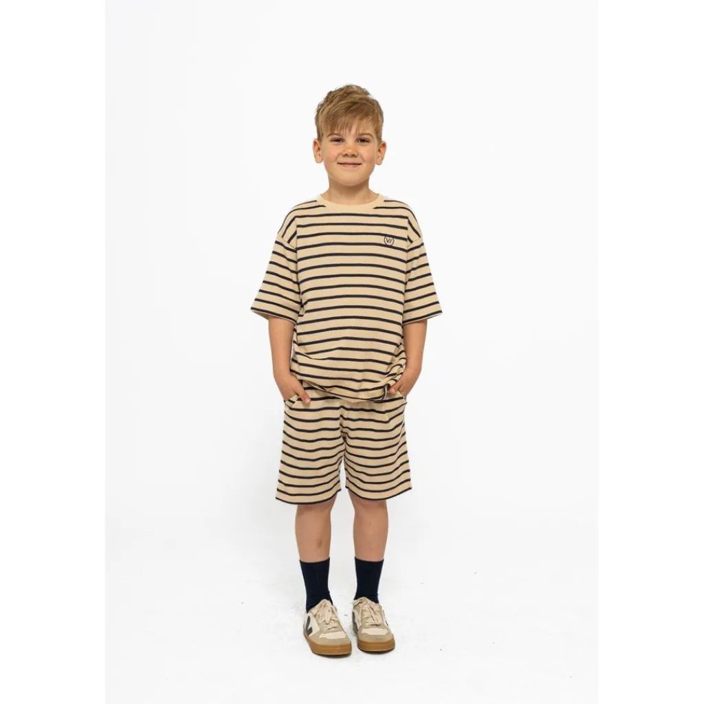 GOTS Nero Tee Mood Indigo Striped>The New Online