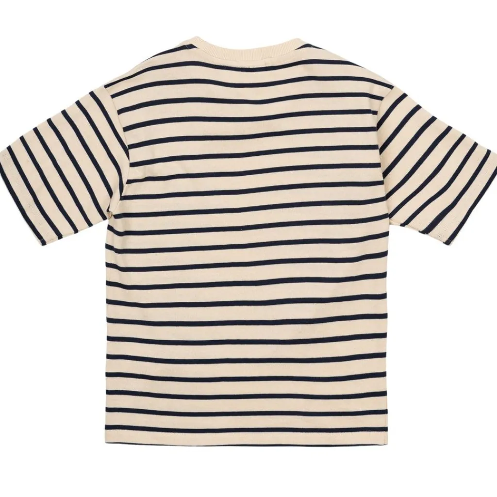 GOTS Nero Tee Mood Indigo Striped>The New Online