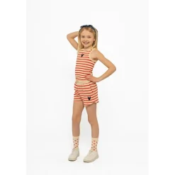 GOTS Nil Kort Topp Poppy Red Striped><noscript><img width=
