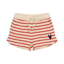 GOTS Nil Shorts Poppy Red Striped>The New