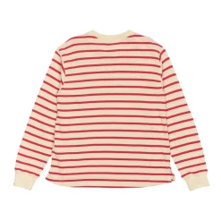 GOTS Nil Sweatshirt Poppy Red Striped>The New