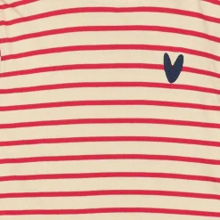 GOTS Nil Sweatshirt Poppy Red Striped><noscript><img width=