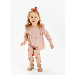 GOTS Nynne Rib Leggings Adobe Rose>The New Siblings