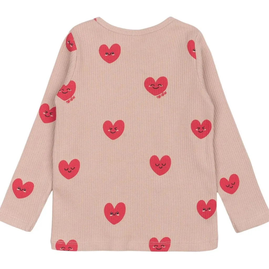 GOTS Nynne Rib Tee Adobe Rose>The New Siblings Clearance