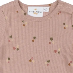 GOTS Odelia Ribbad Baby Body Adobe Rose Aop>The New Siblings Clearance