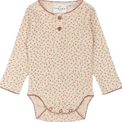 GOTS Odette Pointelle Baby Body White Swan Aop>The New Siblings Discount