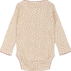 GOTS Odette Pointelle Baby Body White Swan Aop>The New Siblings Discount