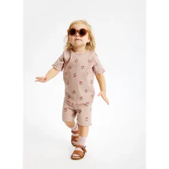 GOTS Oona Ribbad Top Adobe Rose Aop>The New Siblings Sale
