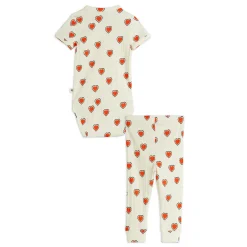 GOTS Outlined Hears Aop Baby Set Offwhite><noscript><img width=