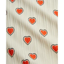 GOTS Outlined Hears Aop Kortärmad Klänning Offwhite><noscript><img width=