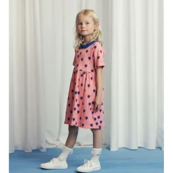 GOTS Outlined Hearts Klänning Pink>Mini Rodini Best