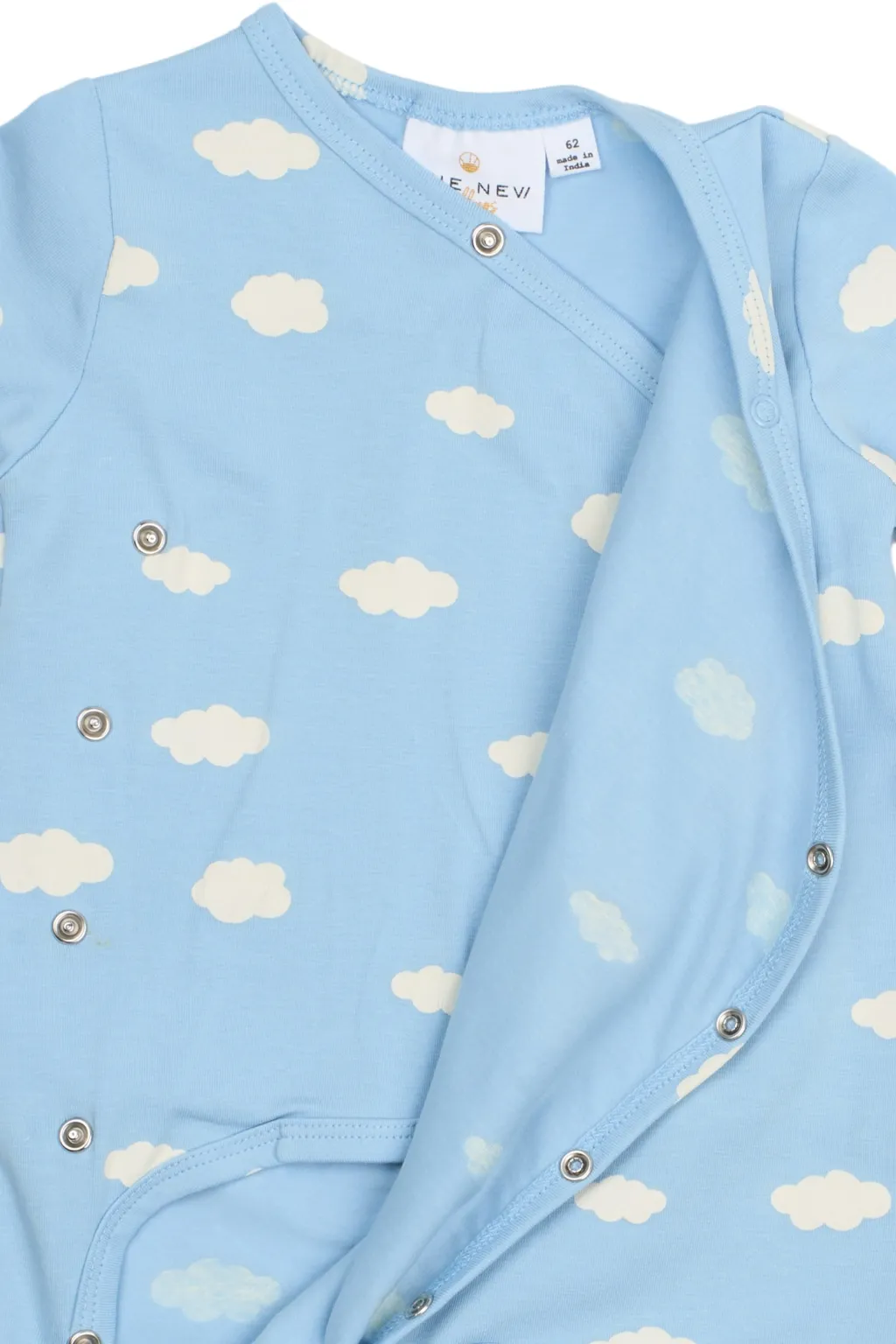 GOTS Paco Långärmad Omlott-jumpsuit Powder Blue>The New Siblings Outlet