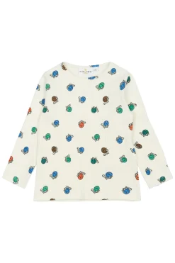 GOTS Palmer Långärmad Ribbad Topp Cloud Dancer>The New Siblings Online