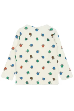 GOTS Palmer Långärmad Ribbad Topp Cloud Dancer>The New Siblings Online