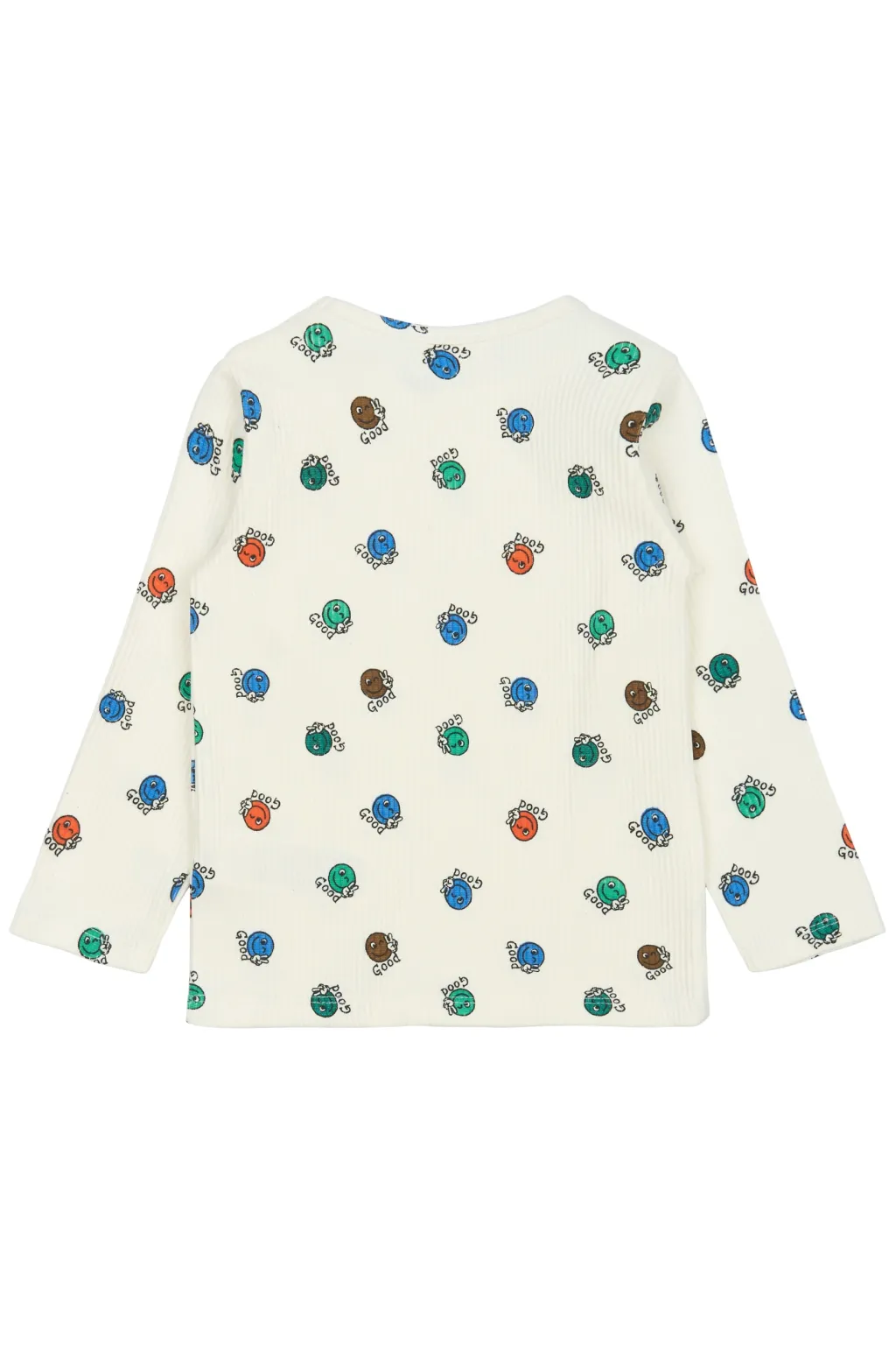 GOTS Palmer Långärmad Ribbad Topp Cloud Dancer>The New Siblings Online