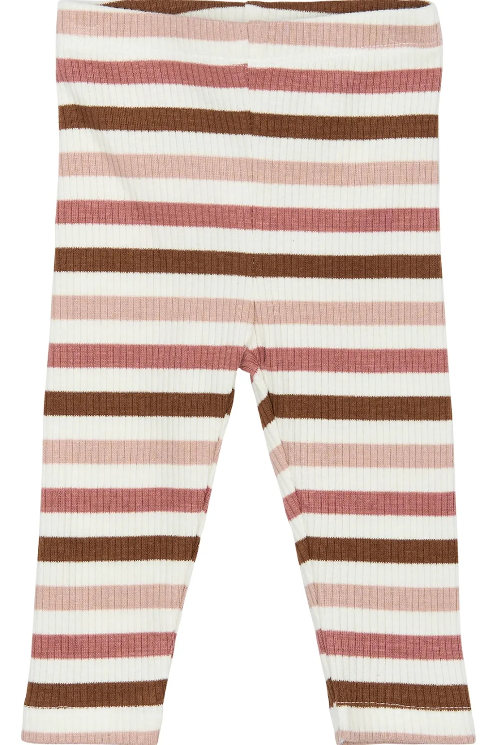 GOTS Pama Ribbade Leggings Withered Rose Striped>The New Siblings Clearance