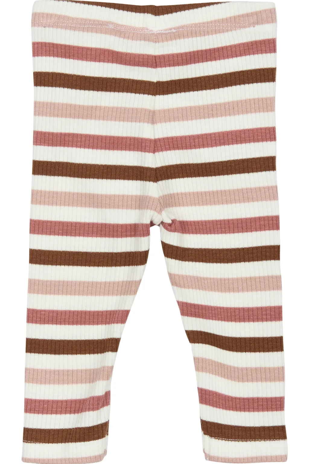 GOTS Pama Ribbade Leggings Withered Rose Striped>The New Siblings Clearance