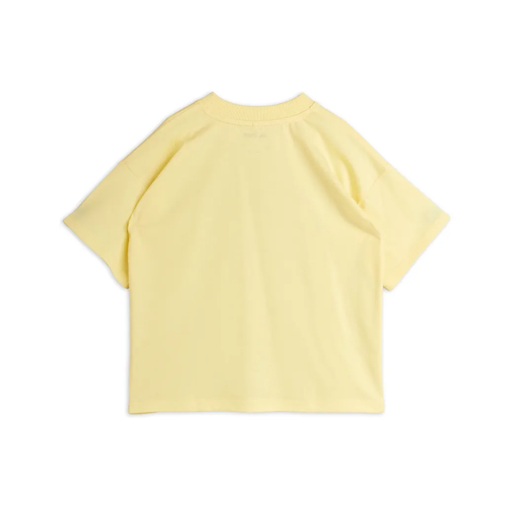 GOTS Panda & Cat Top Yellow>Mini Rodini Best
