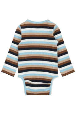 GOTS Park Långärmad Ribbad Body Powder Blue Striped>The New Siblings Best
