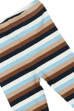 GOTS Park Ribbade Leggings Powder Blue Striped><noscript><img width=