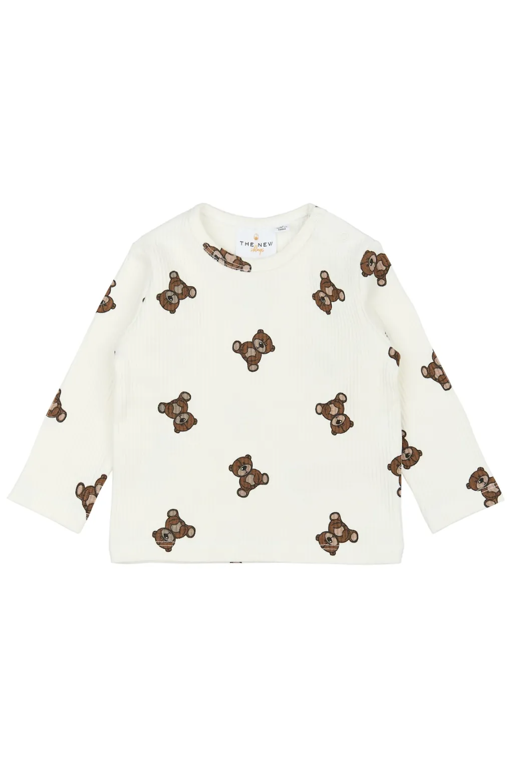 GOTS Paulo Långärmad Ribbad Topp Cloud Dancer>The New Siblings Clearance