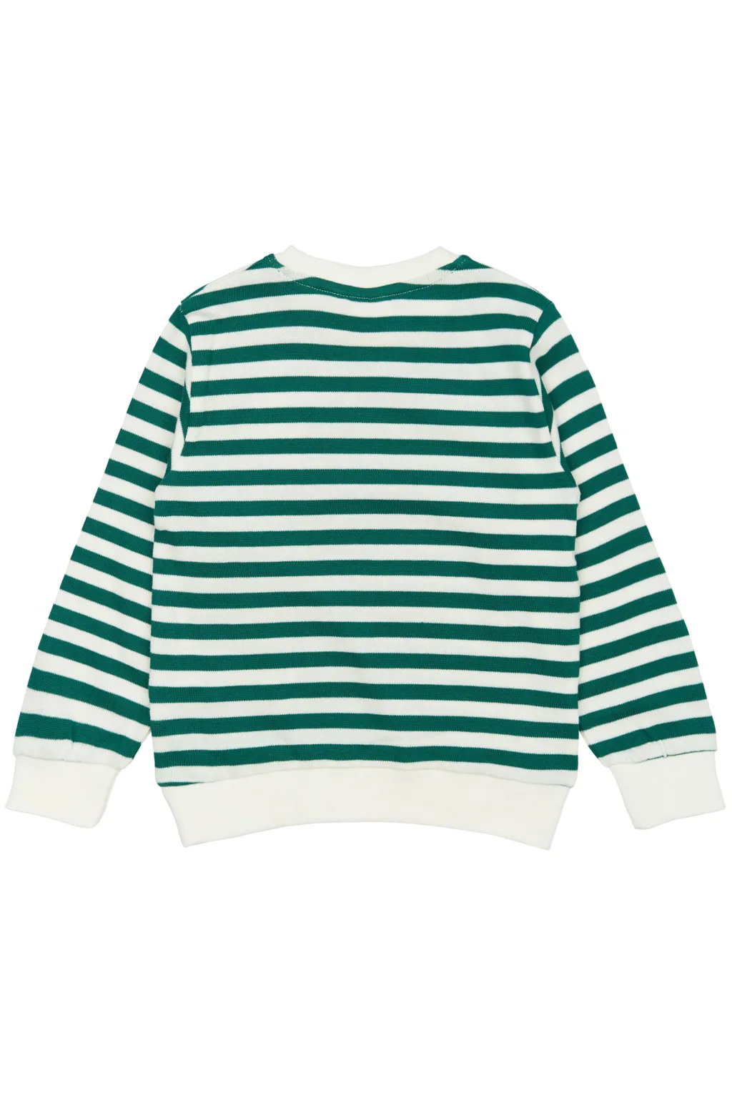 GOTS Per Sweatshirt Alpine Green Striped>The New Siblings