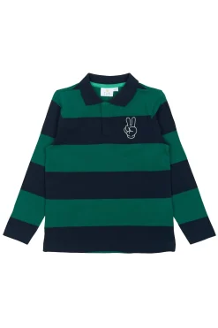 GOTS Pino Långärmad Piképolo Navy Blazer Striped>The New Online