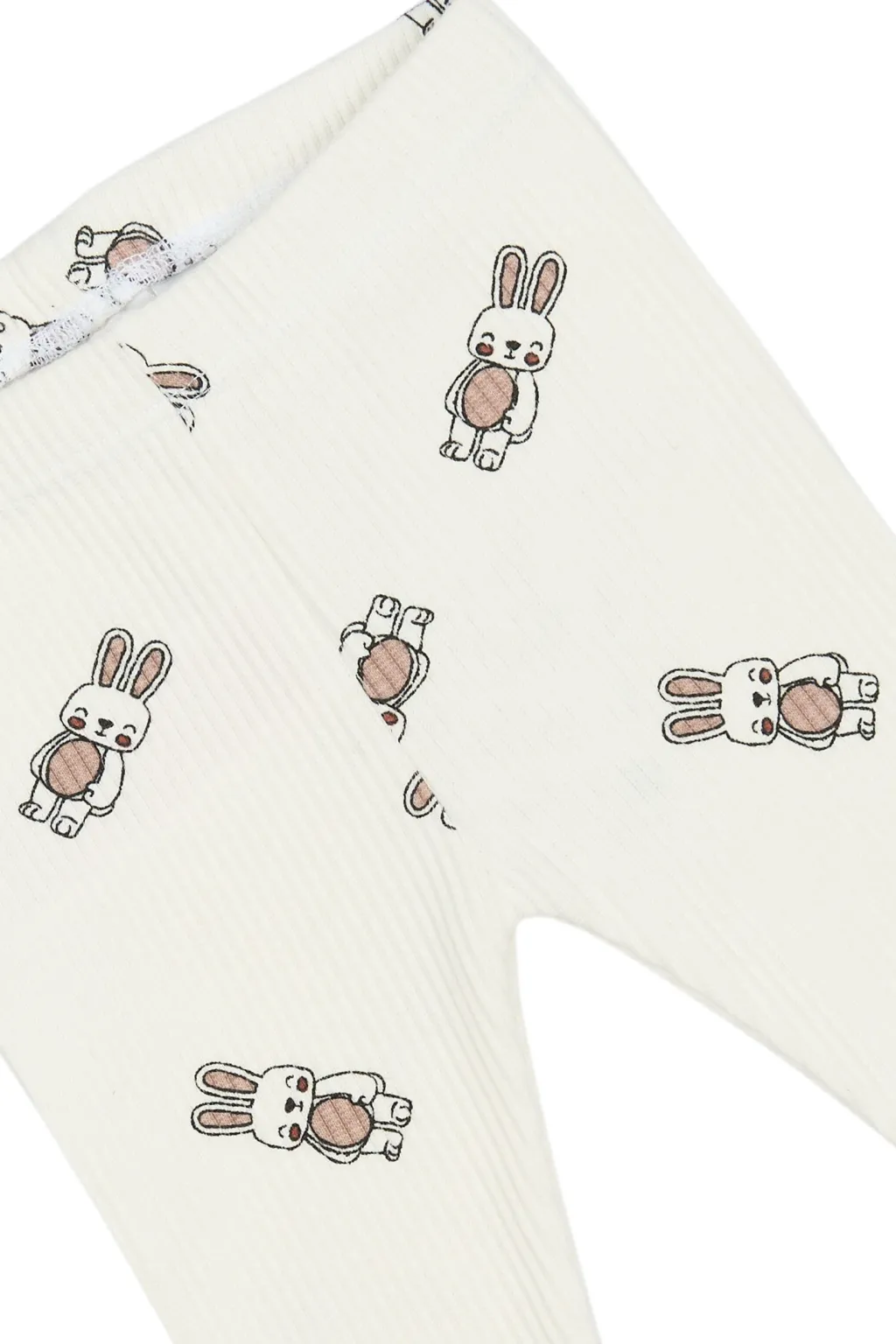 GOTS Pippa Ribbade Leggings Cloud Dancer>The New Siblings Best