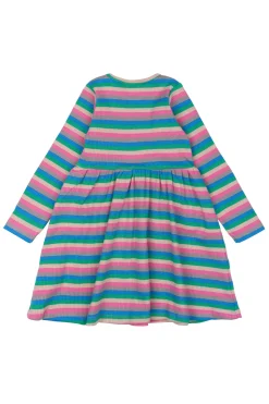 GOTS Polly Långärmad Ribbklänning Multi Striped>The New Siblings Hot