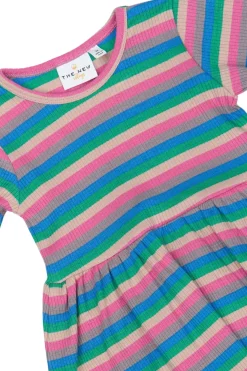 GOTS Polly Långärmad Ribbklänning Multi Striped><noscript><img width=