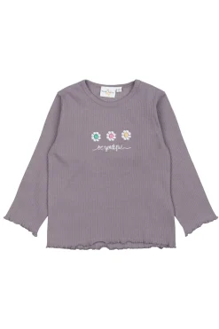 GOTS Princess Långärmad Ribbad Topp Gray Ridge>The New Siblings Discount