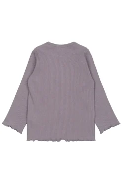 GOTS Princess Långärmad Ribbad Topp Gray Ridge>The New Siblings Discount