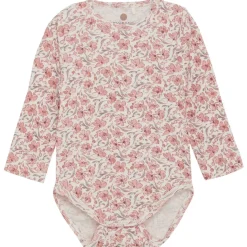 GOTS Ribbad Baby Body Aop Eggnog>EnFant Outlet