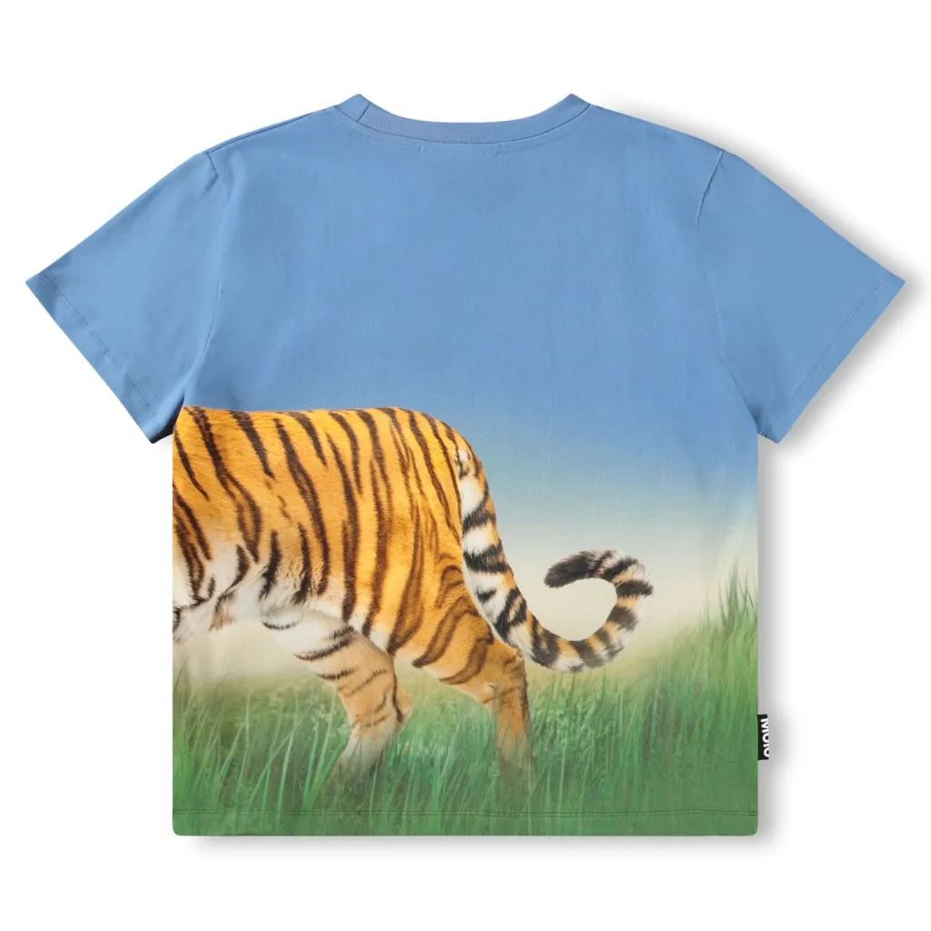 GOTS Rubin T-shirt Tiger On Blue>Molo Sale