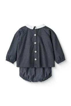 GOTS Rutigt Set Brown Blue Check>Copenhagen Colors New