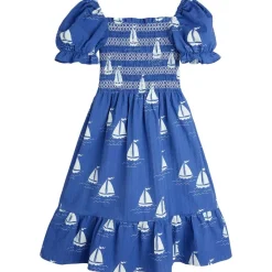 GOTS Sailing Boats Klänning Blue><noscript><img width=