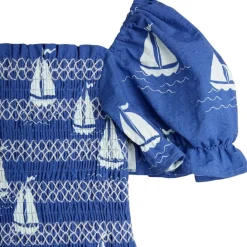 GOTS Sailing Boats Klänning Blue><noscript><img width=