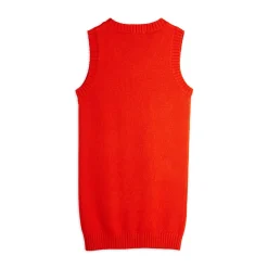 GOTS Stickad Blommig Västklänning Red>Mini Rodini Sale