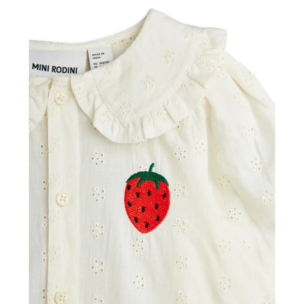 GOTS Strawberry Emb Blouse>Mini Rodini Discount