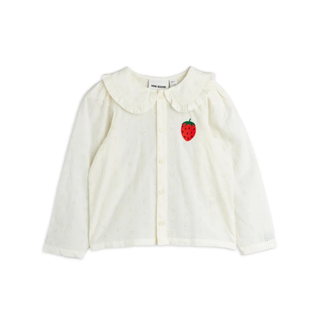 GOTS Strawberry Emb Blouse>Mini Rodini Discount