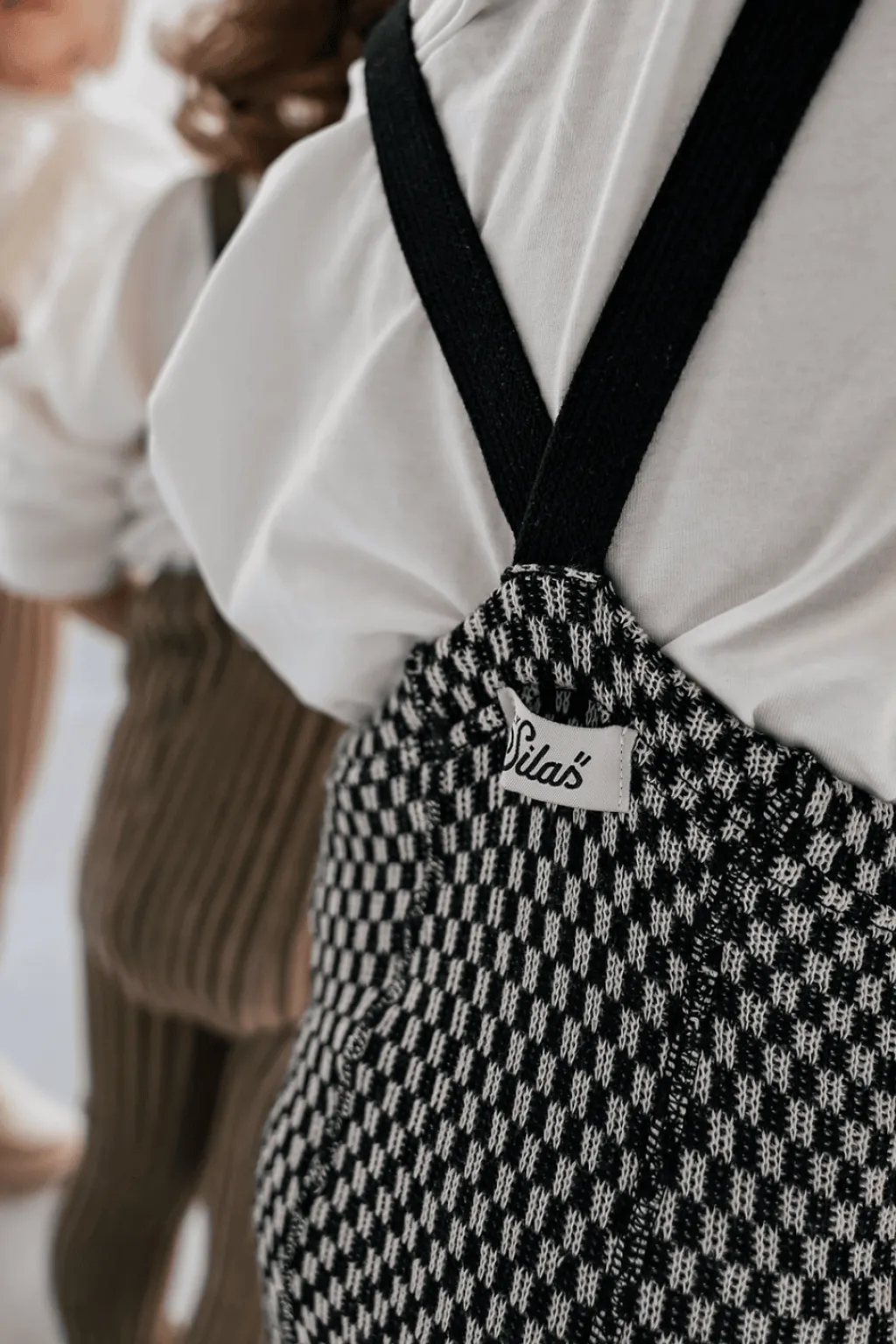 GOTS Strumpbyxor Black X White Checked>Silly Silas Online