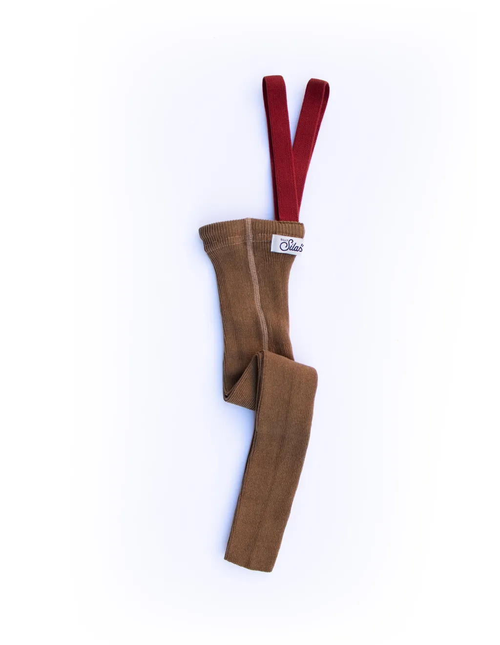 GOTS Strumpbyxor I Bomull Med Hängslen Acorn Brown With Maple Leaf>Silly Silas Sale