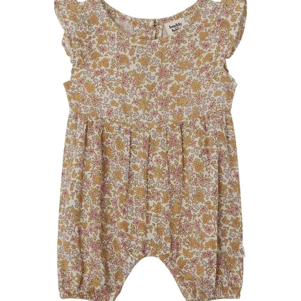 GOTS Svea Blommig Romper Wildflowers>Buddy & Hope Outlet