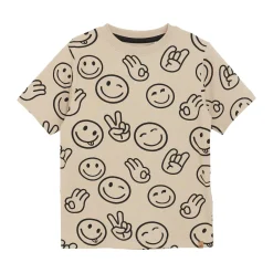 GOTS T-shirt Aop Oxford Tan>Minymo Best