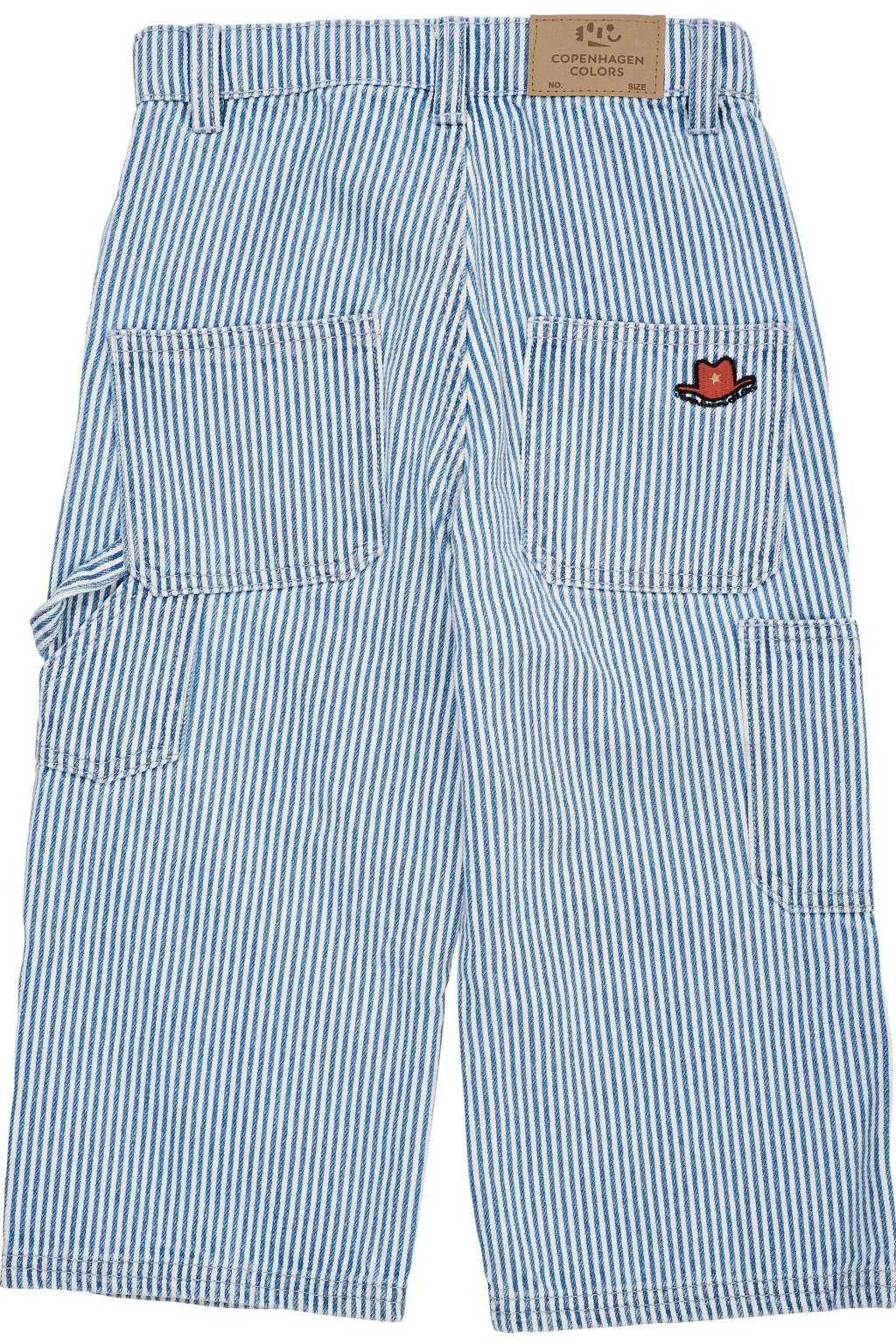 GOTS Twill-cargobyxa Med Justerbar Midja Denim Blue Stripe>Copenhagen Colors Clearance